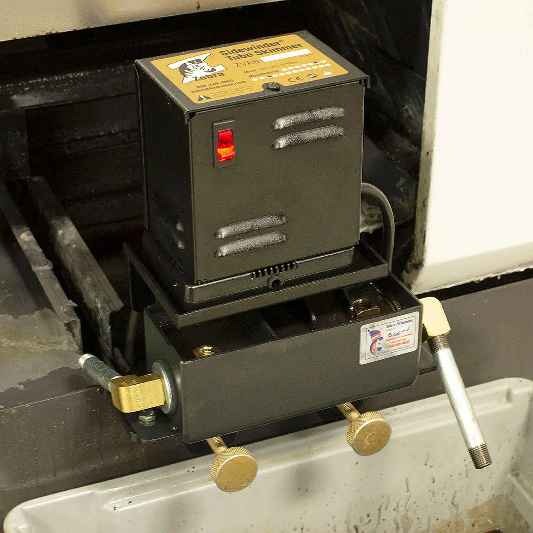 How to choose an oil skimmer for a CNC sump or wash tank (belt, tube, disk, coalescer)