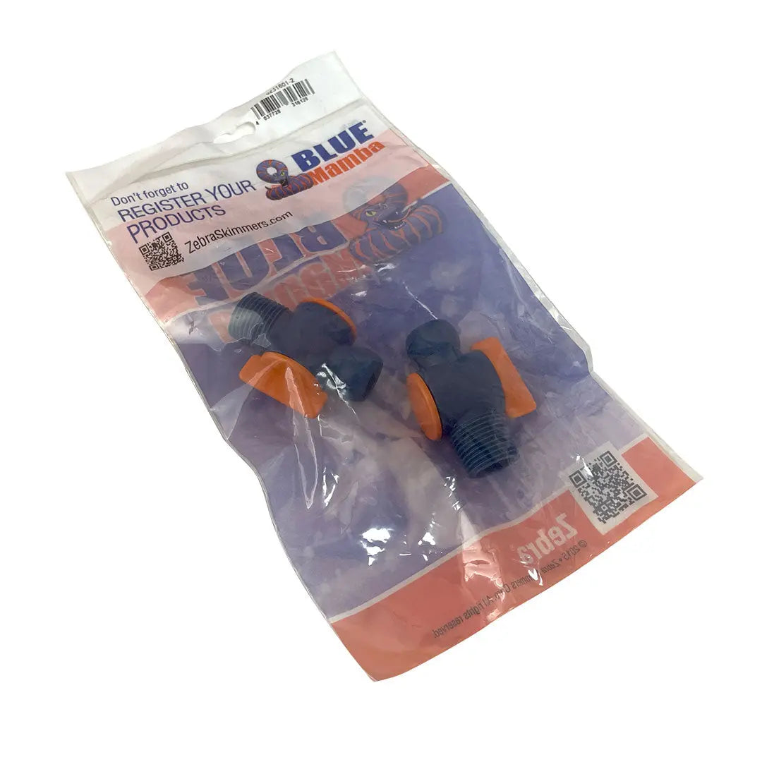 BLUE Mamba 1/2" Male NPT Valve - Zebra Skimmers Store