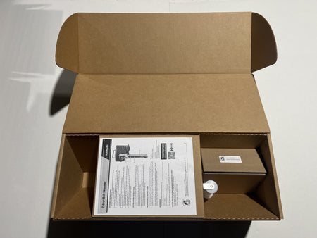 Zebra stainless steel belt oil skimmer - box contents with manual